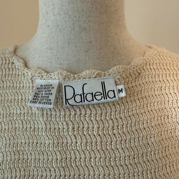 Vintage sleeveless Women's Cream Cardigan size medium - Picture 5 of 5